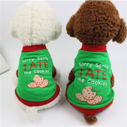 Christmas Dog Clothes Cotton Dog T-shirt Pajamas Pet Clothing Tee Shirt Cat Puppy Chihuahua Costume Yorkshire Poodle Dog Outfit