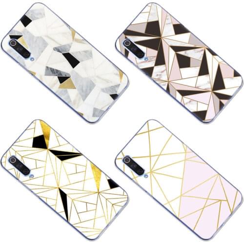 Colorful Geometric Marble Silicone Case for Xiaomi Mi POCO X3 NFC M3 F3 Note 10S 10i 10T 11X Pro 11i 11 Ultra 11 Lite Soft Cover