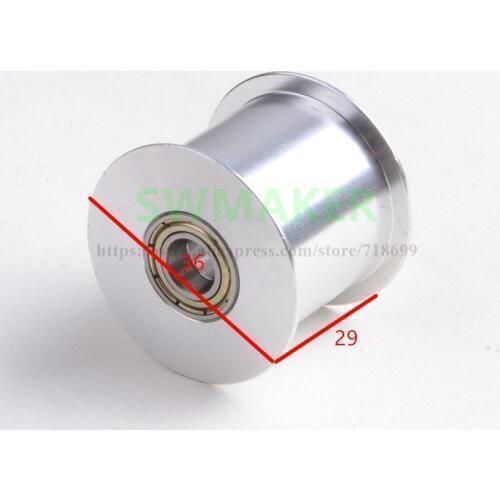 Synchronous wheel H type belt pulley passive tensioner idler pulley bore 5mm/8mm groove width 27mm 625ZZ/688ZZ 3D printer parts