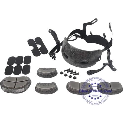 Tactical Helmet Adjustable Suspension System Adjustable Helmet Liner Kit Head Locking Chin Strap for Outdoor Tactical Helmets