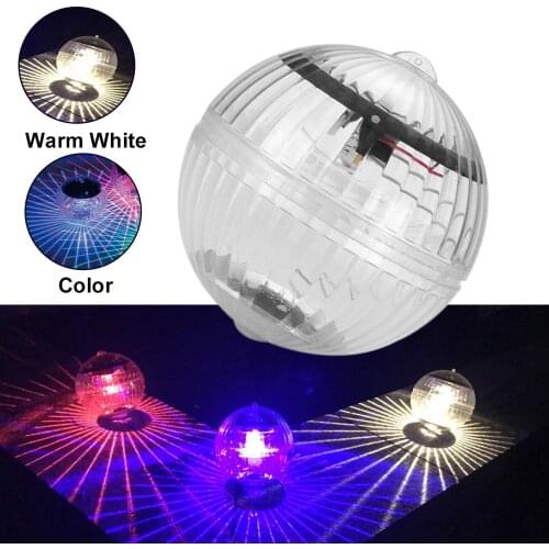 2021 New Outdoor Floating Underwater Ball Lamp Solar Powered Color Changing Swimming Pool Party Night Light For Yard Pond Garden