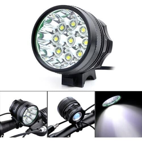 Waterproof Aluminum alloy 15000Lm 9 x XM-L T6 LED 3 Modes Camping Fishing Bicycle Cycling Handlebar Flashing Light Lamp