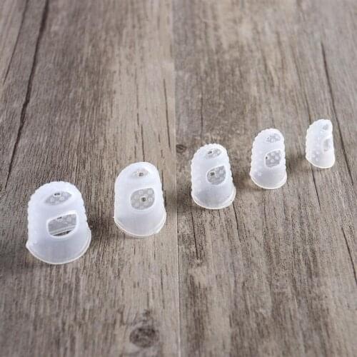 15pcs Guitar Fingertip Protectors Silicone Finger Guards Guitar Finger Cover for Ukulele Electric Guitar 5 Sizes