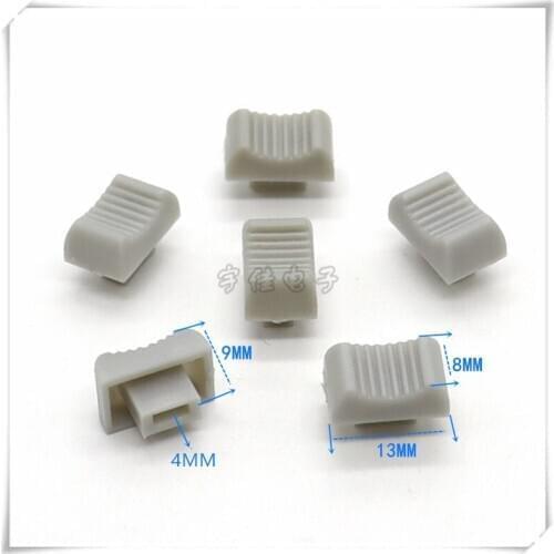 10 Piece 13*8*9MM straight slide potentiometer mixer push rod cap plastic console volume hat inner hole 4MM