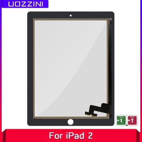 2 Pcs New For iPad 2 2nd Gen A1395 A1396 A1397 9.7" Touch Screen Digitizer Front Glass Panel Replacement