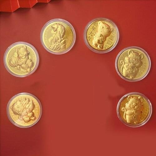 2022 China New Year Tiger Year Original Commemorative Coin Bimetal Collection High Quality