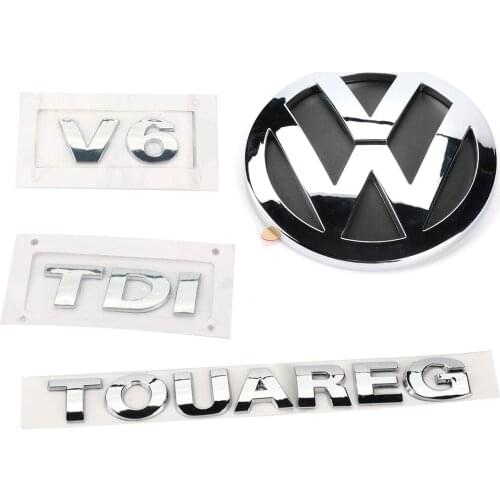 4pcs Rear Badge Boot Chrome Emblem V6 TDI TOUAREG for VW Volkswagen Touareg 2003-2010 7L6 853 630 A