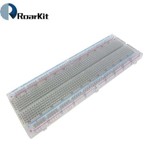 Free Shipping! Breadboard 830 Point Solderless PCB Transparent Bread Board MB-102 MB102 Test Develop DIY