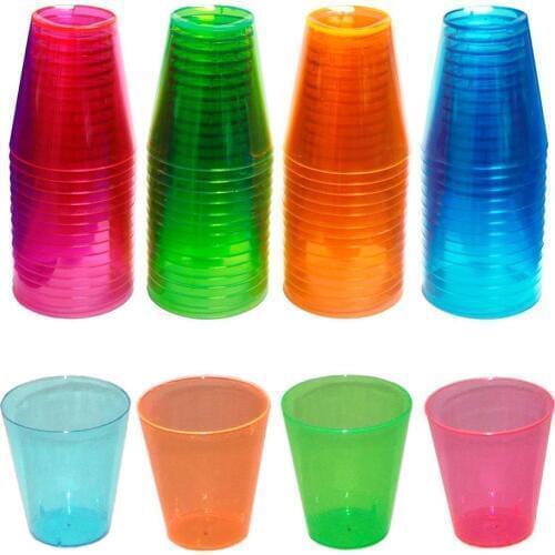 30ml 10PC Colorful Plastic Goblet Wine Glass Cup Cocktail Random Color Standing Wine PP Quality Champagne Drinkware Glasses