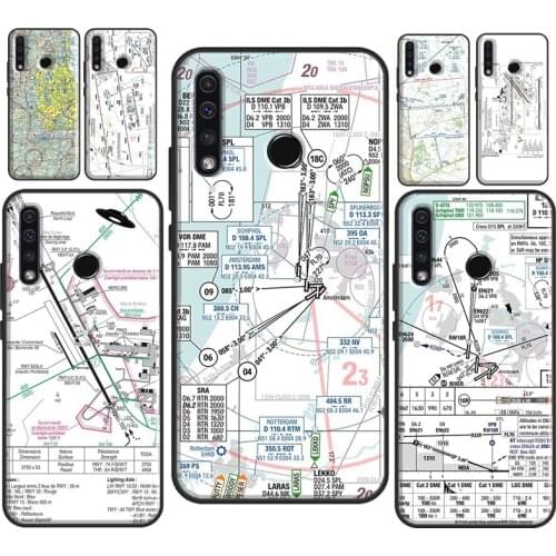 Aviation Chart AccessoriesAirport For Huawei Honor 10i 10 Lite 7X 8X 9X 10X Lite 8A 9A 8S 9S 4C 6C 7C 7A 20 Pro Phone Case
