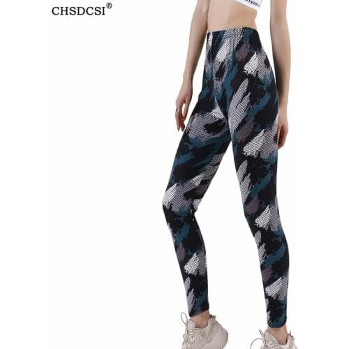 CHSDCSI Camouflage Women Leggings Fitness Elasticity Print Pencil Pants Casual High Waist Push Up Breathable Leggins