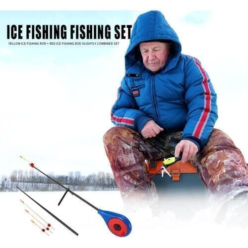 Hot Sale Fishing Rods Wear-resistant Ice Fishing Rod Blue+5pcs Fishing Pole Tip Tops White Kit Outdoor Equipment Tool