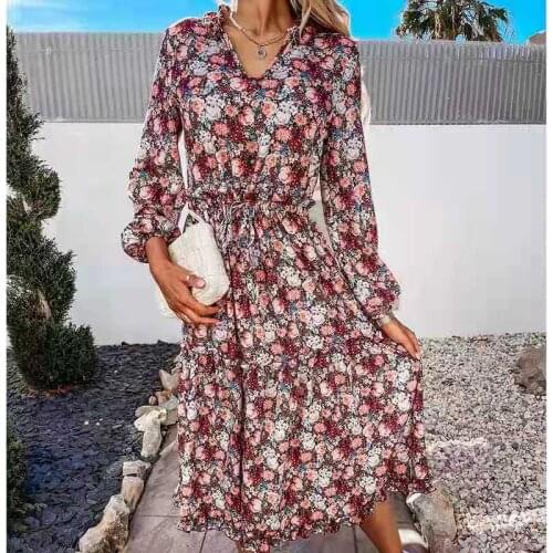 Huytrev Long Sleeve Summer Dresses