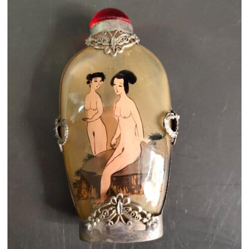 China Coloured glaze Snuff bottles crafts statue