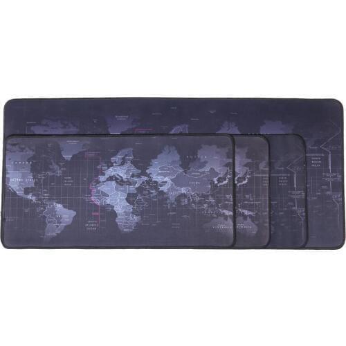 ALLOYSEED Extra Large Mouse Pad World Map Gaming Mousepad Anti-slip Natural Rubber With Locking Edge Gamer Big Mouse Mat Deskmat