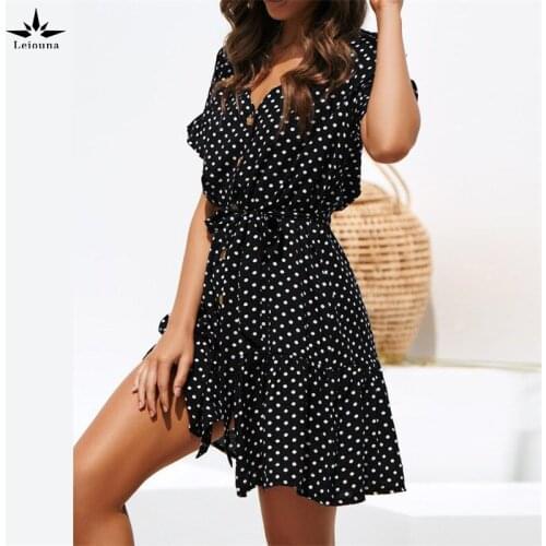 Leiouna Summer Polka Dot Dresses