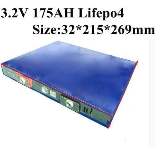 4pc 3.2v 175Ah Lifepo4 Cell 180ah Lithium Cells Real Capacity 3C-5C High Discharge for Diy 12v Solar Energy Storage Motohome
