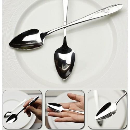 17cm Long Handle Stainless Steel Spoons Fruit Grapefruit Spoon Mirror Polishing Dessert Coffee Stirring Spoons Tea Spoons Kid