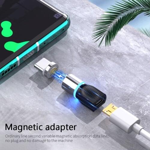 USB C Micro Adapter Magnetic Charging Data Converter Support Data Transmission For Huawei/Samsung/Xiaomi Smart Phone Adapter