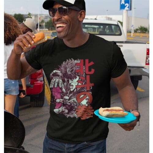 Men T-Shirts Kenshiro Fashion Cotton Tees Short Sleeve Fist of the North Star T Shirts O Neck Clothing Gift Idea