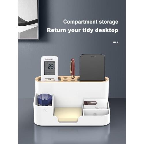 2021 Desktop Multi-Purpose Detachable Stationery Cosmetic Box Pen Holder Storage Box Storage Stand For Home Office Organizer