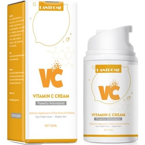 50ml Organic Vitamin C Milk Moisturizing Face Cream Whitening Anti Aging Wrinkles Face Cream Facial Skin Care S1