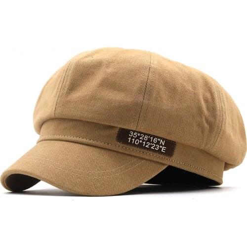 Utumn Winter beige cotton Military Berets for Women Female Flat Army Cap Salior Hat Girl Travel Berets Ladies Painters Cap