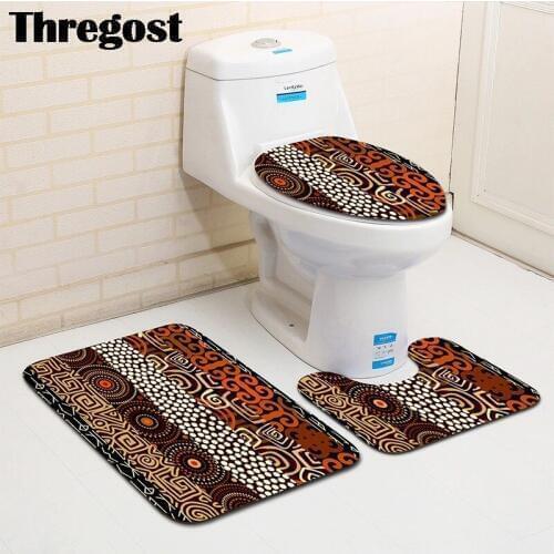 Memory Foam Mats Bathroom Geometric Printed Rug Machine Washable Toilet Floor Mat Microfiber Rugs Absorbent Soft Shower Carpet