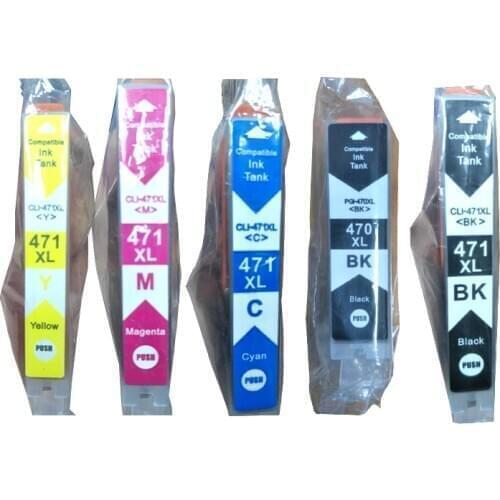 PGI470 PGI-470 PGBK cli471 CLI-471 BK C M Y full ink cartridge replacement For canon PIXMA MG5740 MG6840 TS5040 TS6040 Printer