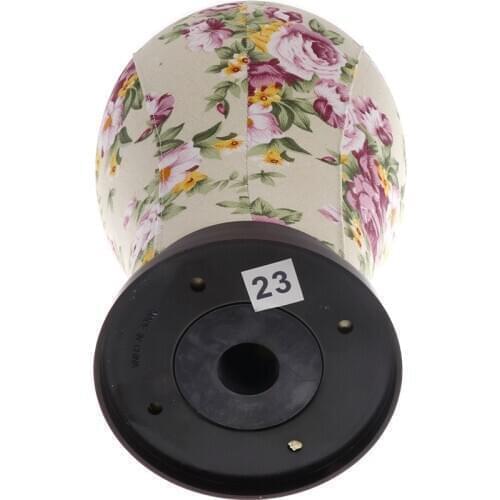 Adjustable Wig Head Tripod Stand with 23'' Canvas Block Head, T-pins for Hairdressing Cosmetology Enhanced Version Training