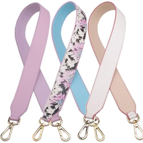 Wide Shoulder Strap High Quality Solid Color Bag Strap Snake Crocodile Pattern Strap New Fashion PU Leather Bag Handle Accessory