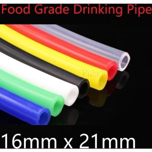 16x21 Silicone Tube ID 16mm OD 21mm 1 meter Flexible Rubber Hose Thickness 2.5mm Fo Grade Pipe Water Connector Colorful