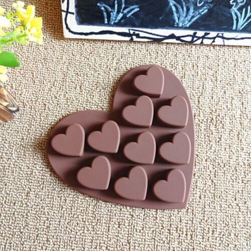 Silicone cake molds 10 love molds baked ice pan molds random color