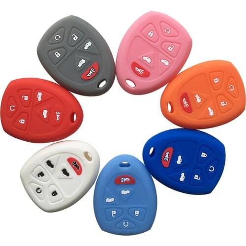 Silica Gel Skin Key Cover for Chevrolet Tahoe Suburban Key Car Case for Gmc Yukon Key Cover Cap for Cadillac Escalade Shell Fob