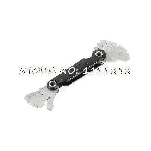 Foldable Silver Tone 20 Blades 0.4-6mm Thread Screw Pitch Gauge