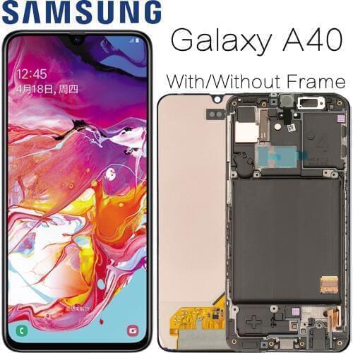 Super AMOLED For Samsung A40 LCD A405 LCD display touch Screen Digitizer Assembly with frame screen replacement repair parts