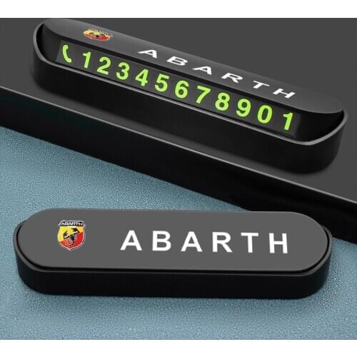 1PCS Luminous Parking Card Sticker Phone Number Card Plate Car Stying Accessories For Fiat Abarth Punto 500 Ducato Palio Bravo