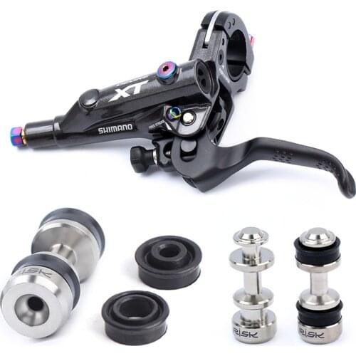 Titanium Bicycle Disc Brake Lever Piston Repair Part with 2 Oil Seal For XT M785 M8000 SLX M7000 Mountain Bike Brake Lever Parts