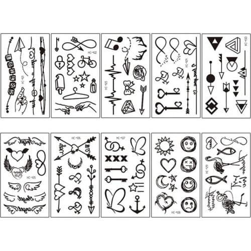 Waterproof temporary tattoo stickers on the body art Stickers Temporary Tattoo Refreshing Paper Arm Leg Tattoo Stickers Outdoor