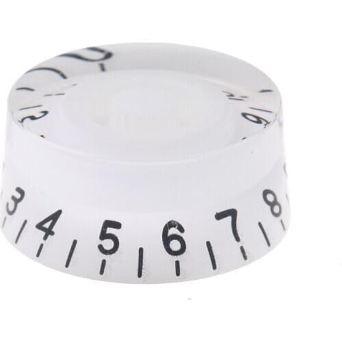 Musiclily Metric 6mm Plastic LP Style Guitar Speed Control Knobs, White ( 4 Pieces)