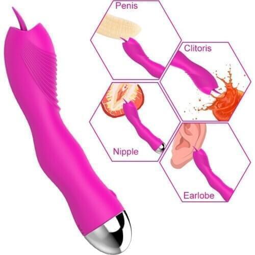 12 Modes Tongue Licking Vibrator Vagina Clitoris Stimulator Sex Toys for Women Vibrating Dildo Oral G-spot Massage Vibrator