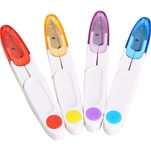 2pcs New Plastic Handle Sewing Snip Thread Tailors Cutter Scissors Hot Sale