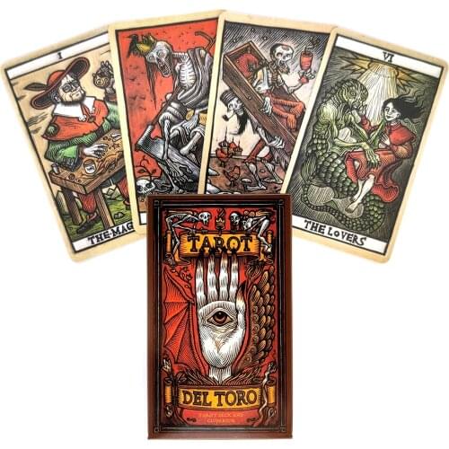 2021 New Del Toro Tarot Cards And PDF Guidance Divination Deck Entertainment Parties Board Game Support Drop Shipping 78 Pcs/Box