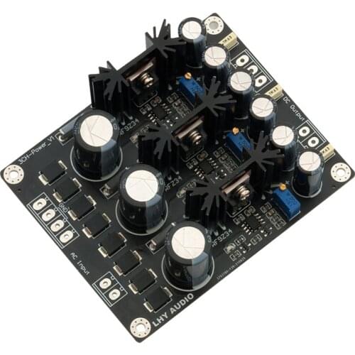 3-channel DC linear positive and negative regulated power supply LT1963A OP+MOS high speed and low noise HiFI DIY