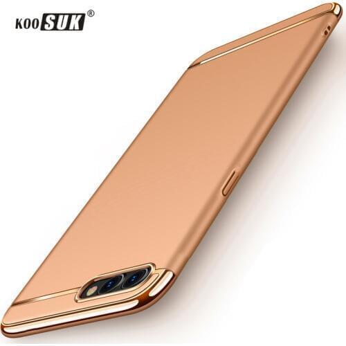 3 in 1 Back Cover For OPPO A5 Full Protect Phone Case For OPPO A5 A 5 6.2'' Gold Plated koosuk Original PC Hard Shell Coque