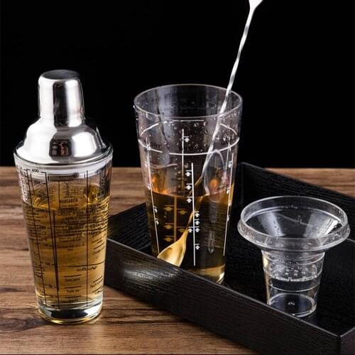 400/700ml Stainless Steel Scale Hand Shaker Cocktail Shaker Sommelier Stirs Glass Juice Shake Bottle Bar Party Bartending Tool
