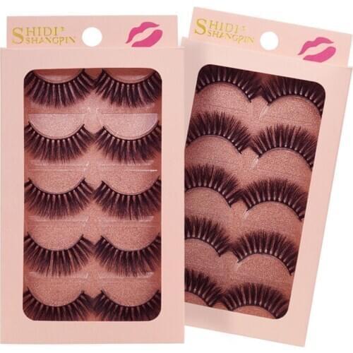 5 Pairs hand made 3D mink eyelashes long lasting mink lashes natural dramatic volume eyelashes extension false eyelashes