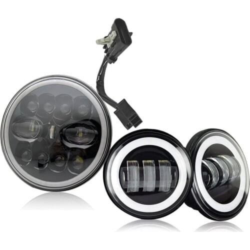 7 inch LED Headlight 4.5 inches Fog Lights for Ultra Classic Electra Glide Ultra Street Glide