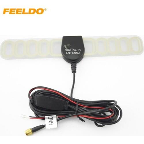FEELDO 1Set Car SMA Connector Active TV Antenna Aerial With Built-in Amplifier For Digital TV #FD-959
