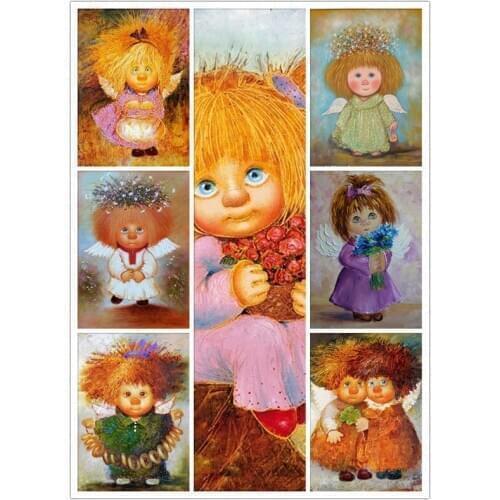 Diamond Embroidery DIY Diamond Painting Angel Bee Flower Rhinestones Embroidery Diamond Cross Stitch Mosaic Picture